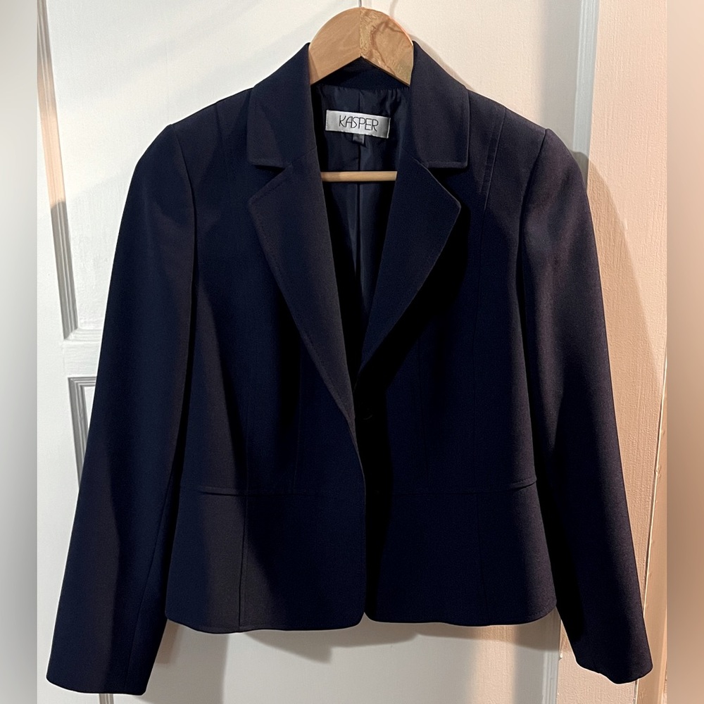 Kasper navy suit jacket